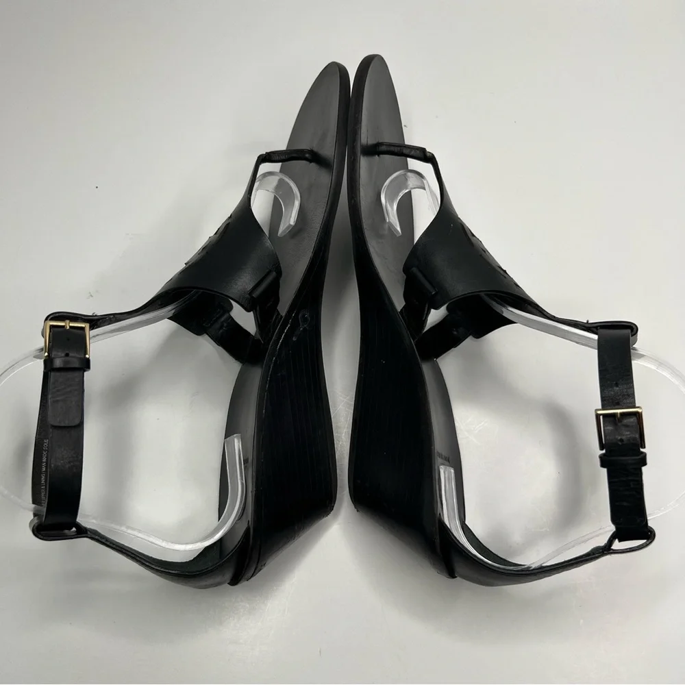Tory Burch Zoey Wedge Sandal Black Size 10